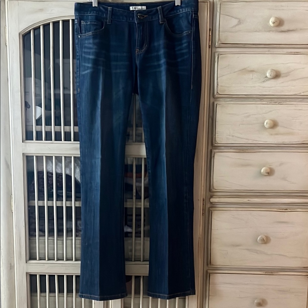 CAbi Blue Slight Flare Leg Jeans Classic Denim